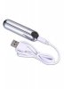 Wibrator chromowany pocisk usb 10 funkcji